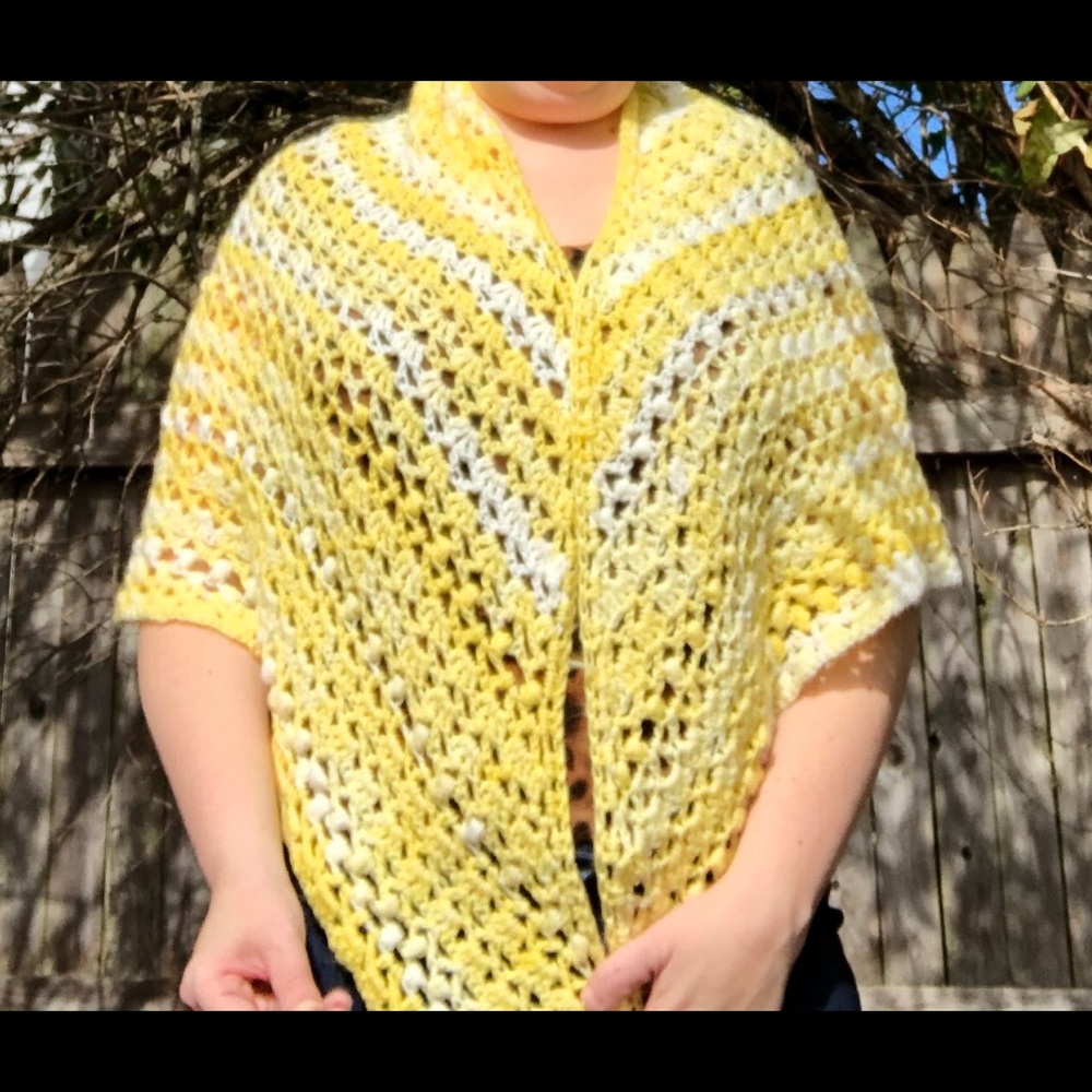 Handmade crochet shawl wrap